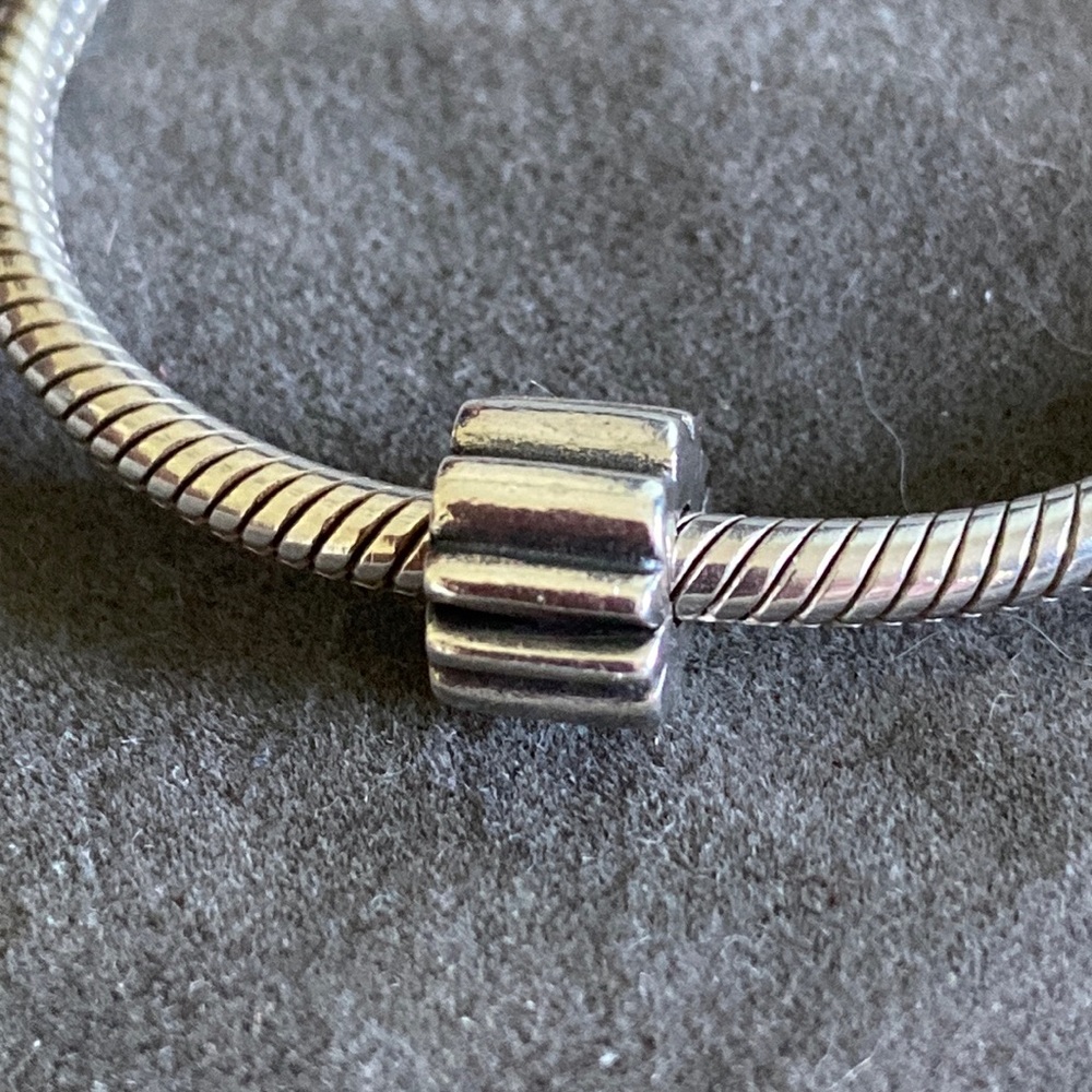 Pandora Retired Sterling Ridges Spacer Clip Charm